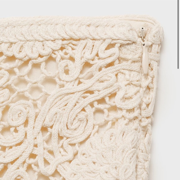 Mango Beige Crochet Midi Skirt - Picture 5 of 6